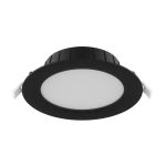 Noxion LED Downlight Hera Plat Inbouw Zwart 9W 900lm 80D - 827-830-840 CCT | 132mm - Zaagmaat 120mm