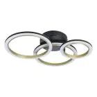 Eglo Plafondlamp Calliera Staal Zwart, Messing 20W 2500lm - 830 Warm Wit | Dimbaar